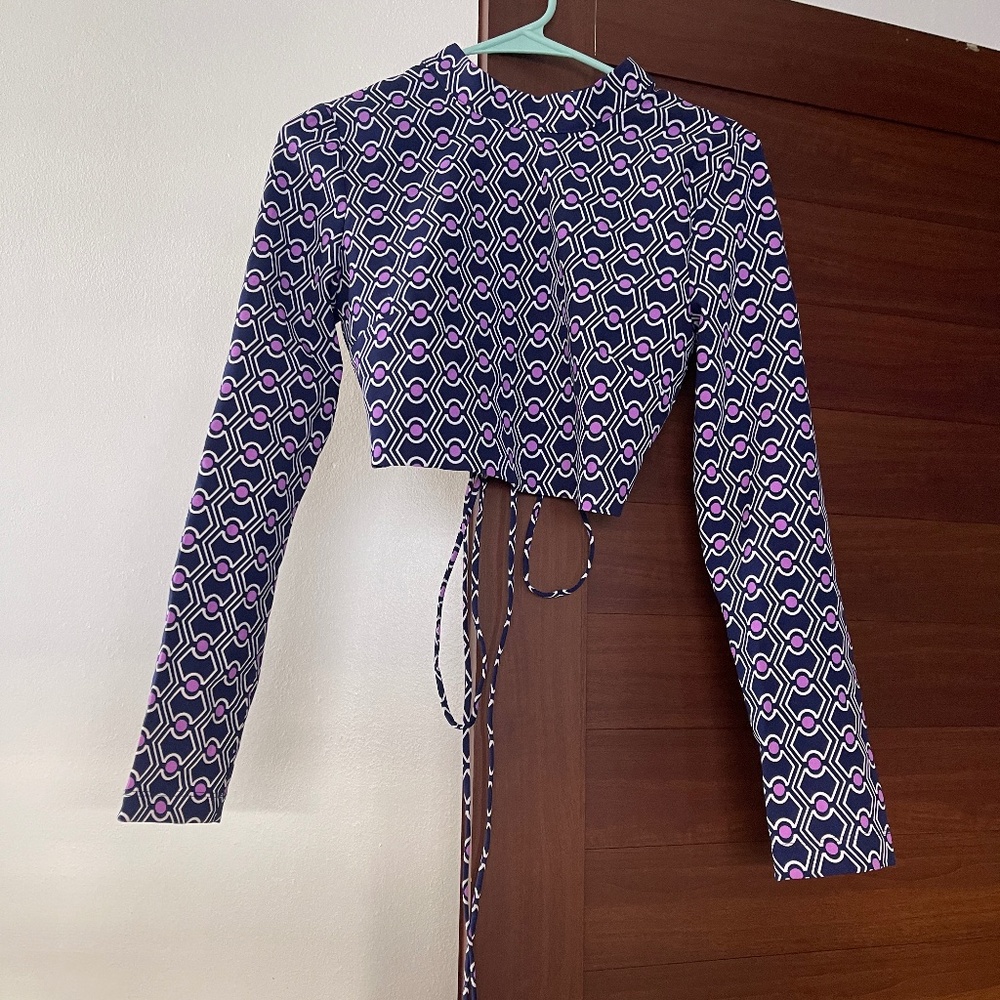 Zara open back crop top